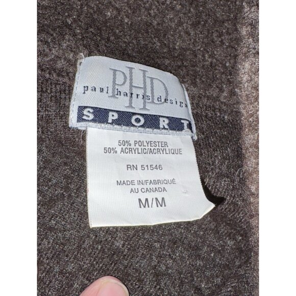 Phd Paul Harris Design, Brown Teddy Bear Vest, Women Medium front zip - Picture 7 of 7